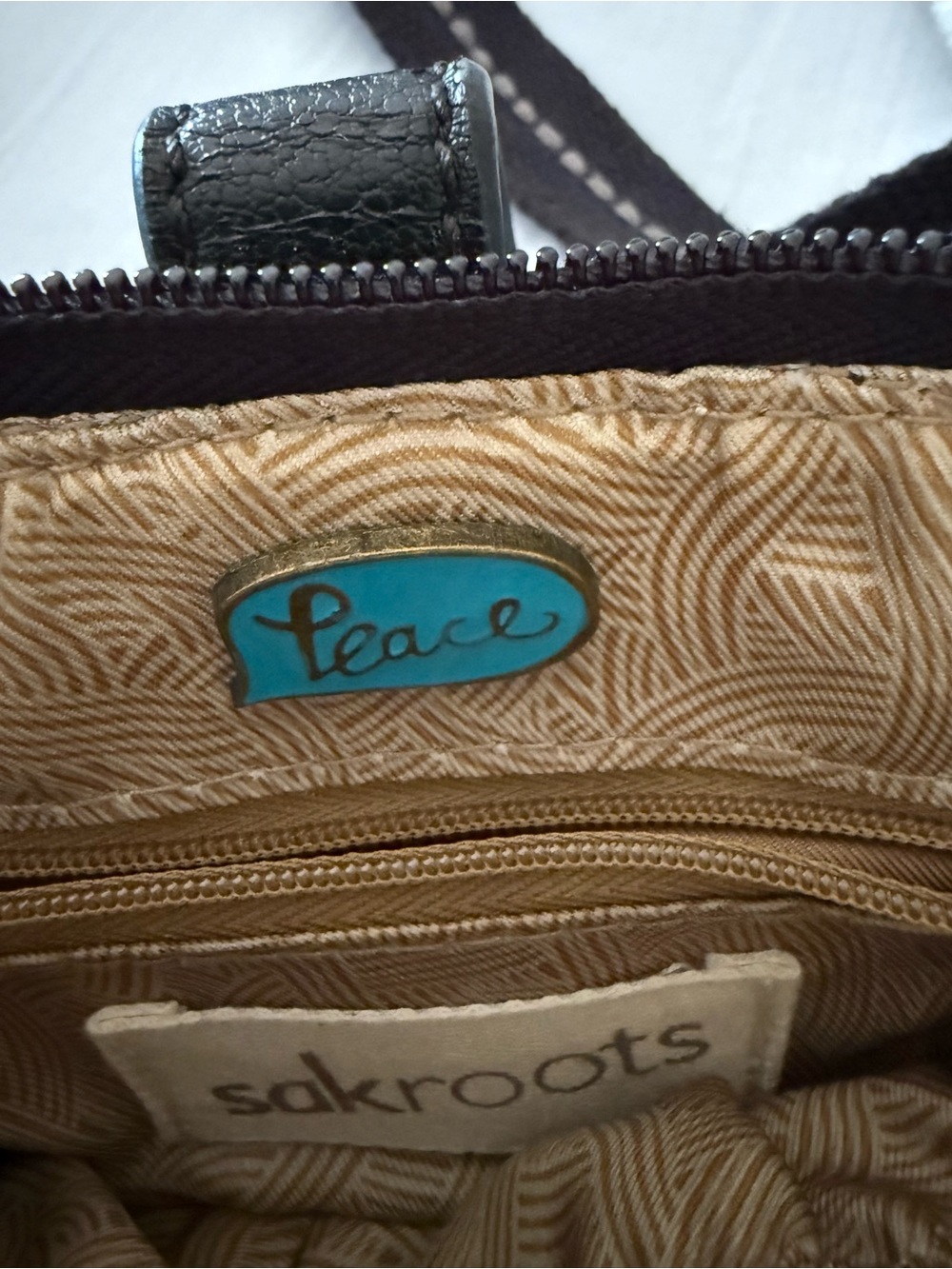 Sakroots Black Floral Mosaic Crossbody Bag - Picture 4 of 5